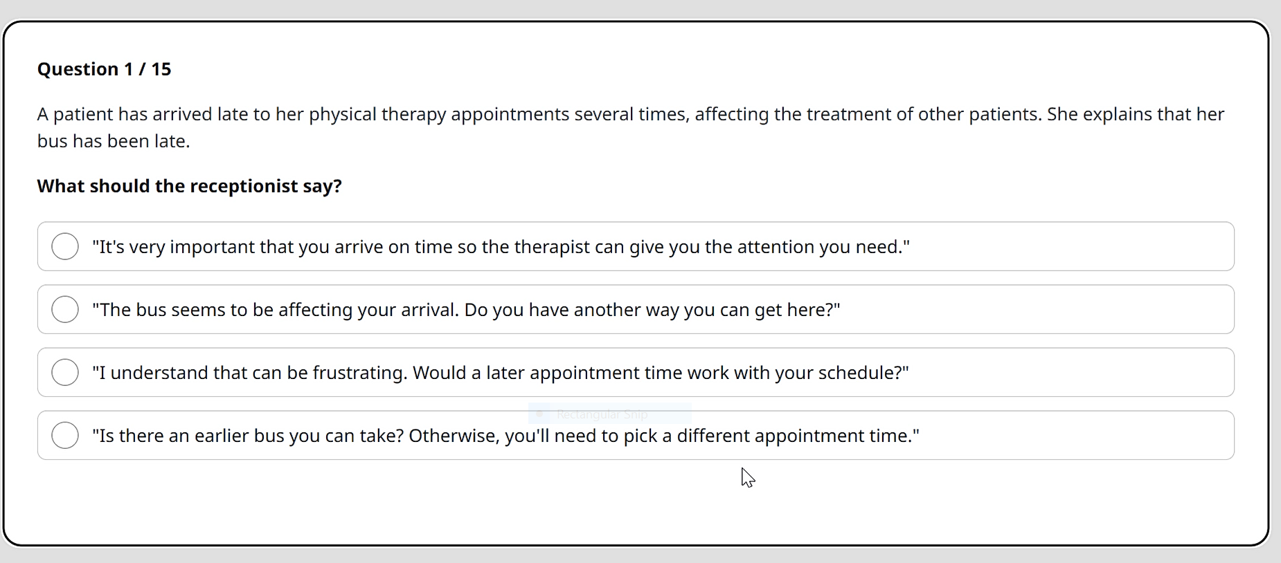 Customer Service Situations Assessment 1
