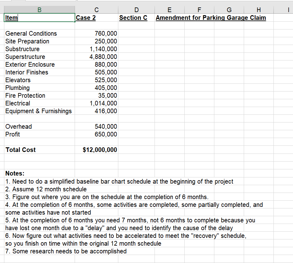 1 Assume That At Exactly The Mid Point Of The Schedule The Construction Of A Private Parking Garage Project Was Put On 1