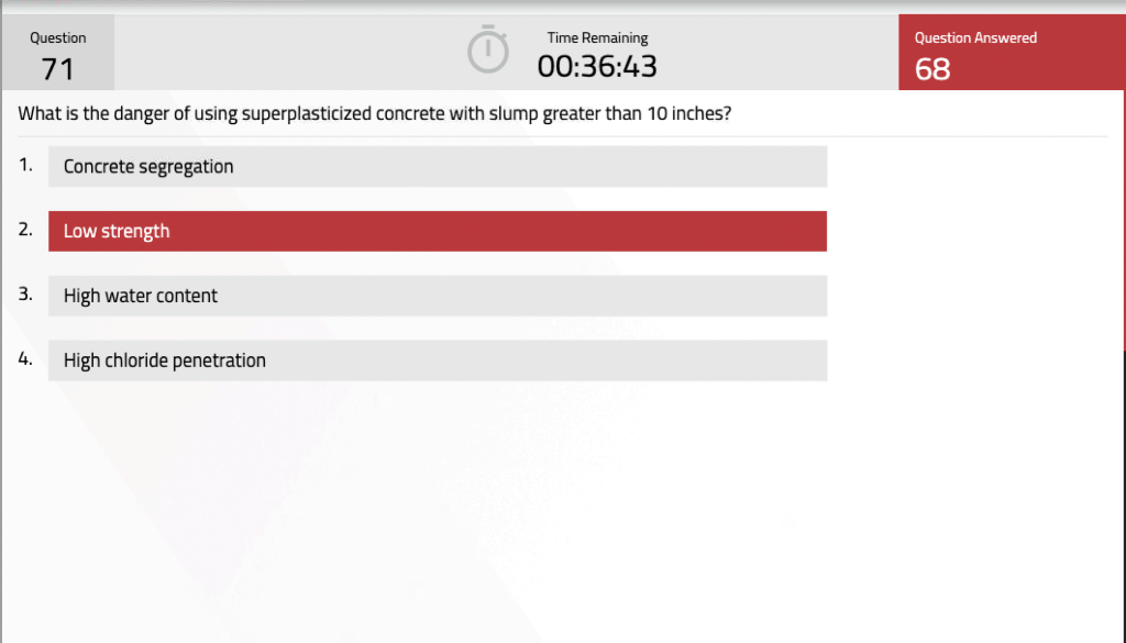 Question 71 What Is The Danger Of Using Superplasticized Concrete With Slump Greater Than 10 Inches 1 Concrete Segrega 1