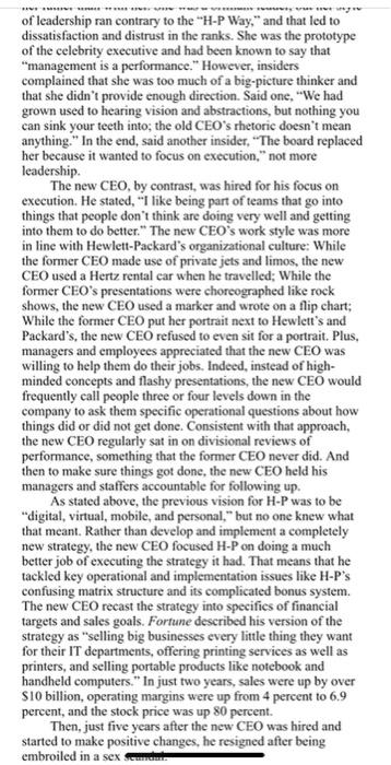 Chapter 13 Hewlett Packard Case Study Mississauga Ontario Hewlett Packard Canada Co Established In Montreal In 196 2