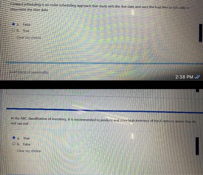 Forward Scheduling Is An Order Scheduling Approach That Starts With The Due Date And Uses The Lead Time To Calculato Ar 1
