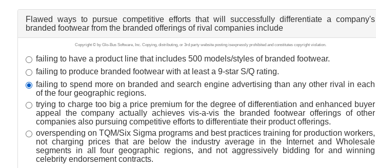 Flawed Ways To Pursue Competitive Efforts That Will Successfully Differentiate A Company S Branded Footwear From The Bra 1