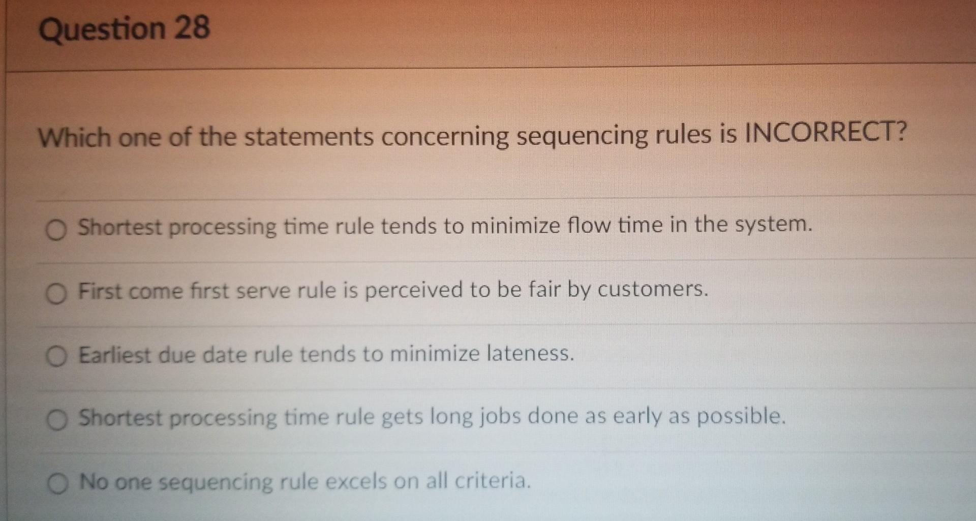 Question 29 In Capacity Requirement Planning Which One Of The Following Statements Concerning Capacity Calculation Is R 2