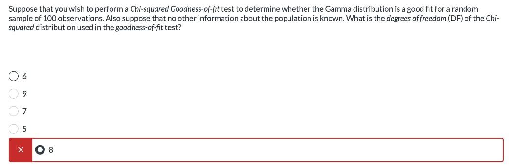 Suppose That You Wish To Perform A Chi Squared Goodness Of Fit Test To Determine Whether The Gamma Distribution Is A Goo 1