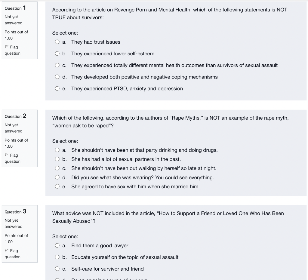 Question 1 Not Yet Answered Points Out Of 1 00 Flag Question Question 2 Not Yet Answered Points Out Of 1 00 Flag Questio 1