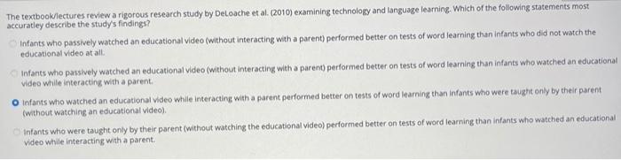The Textbook Lectures Review A Rigorous Research Study By Deloache Et Al 2010 Examining Technology And Language Learn 1