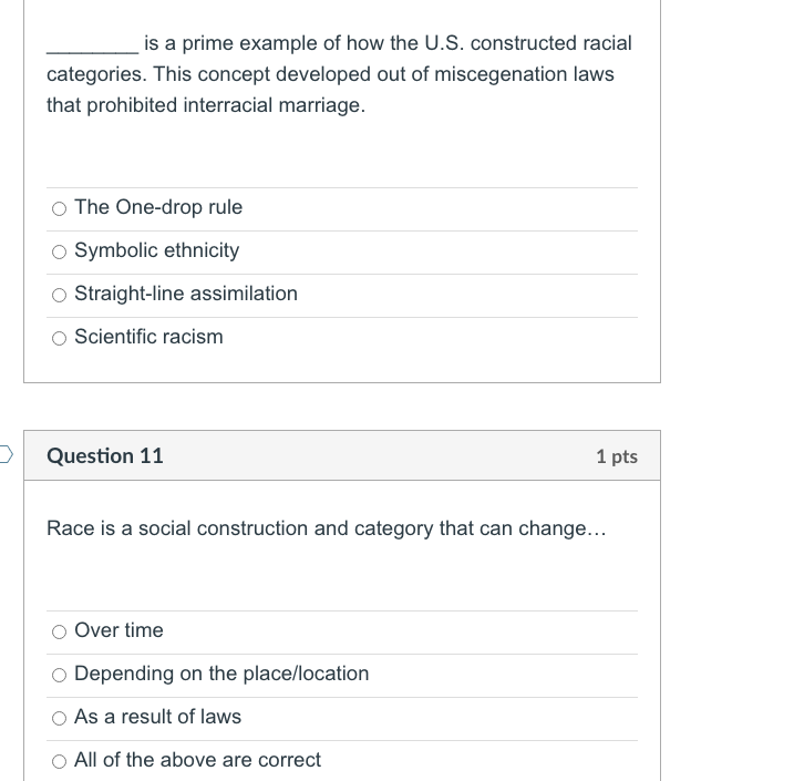 Is A Prime Example Of How The U S Constructed Racial Categories This Concept Developed Out Of Miscegenation Laws Tha 1