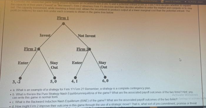 Play No Pm Wirile Lorer The Poly Of The Plant In Or Not Invest In 2 Observe Imm S Decision And Then Decide Whether To E 1