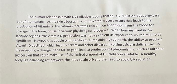 The Human Relationship With Uv Radiation Is Complicated Uv Radiation Does Provide A Benefit To Humans As The Skin Abso 1