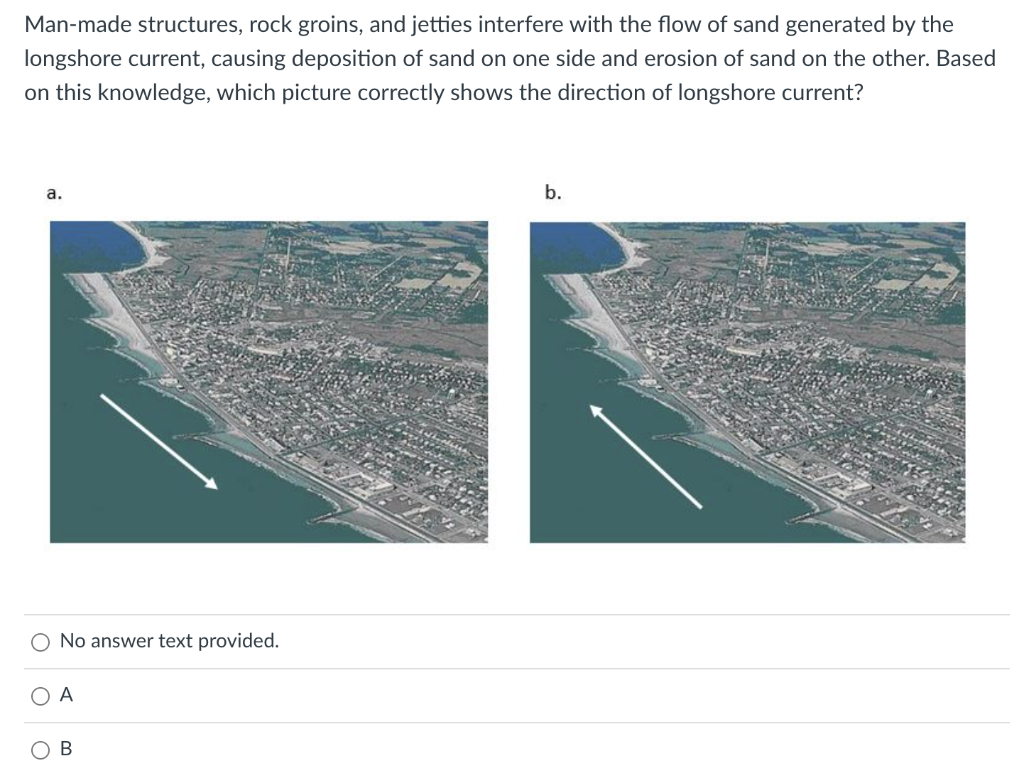 Man Made Structures Rock Groins And Jetties Interfere With The Flow Of Sand Generated By The Longshore Current Causin 1