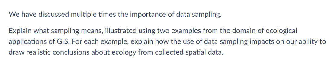 We Have Discussed Multiple Times The Importance Of Data Sampling Explain What Sampling Means Illustrated Using Two Exa 1