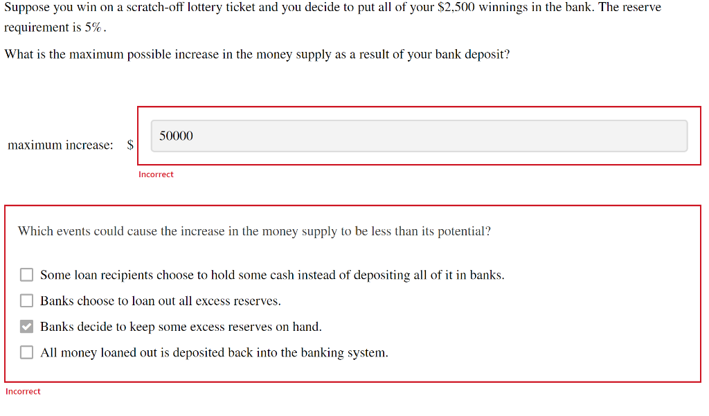 Suppose You Win On A Scratch Off Lottery Ticket And You Decide To Put All Of Your 2 500 Winnings In The Bank The Reser 1