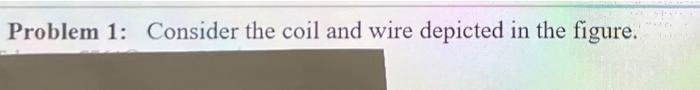 Problem 1 Consider The Coil And Wire Depicted In The Figure Wire B Coil What Is The Value Of The Magnetic Flux Thr 1