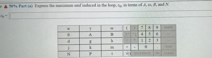 11 Problem 5 A Coil Of Area A 0 55 M Is Rotating With Angular Speed W 420 Rad S With The Axis Of Rotation Perpen 2