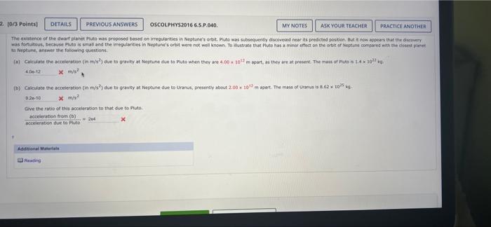 5 2 4 Points Details Previous Answers Oscolphys2016 6 3 P 023 My Notes Ask Your Teacher Practice Another A A 15 0 2