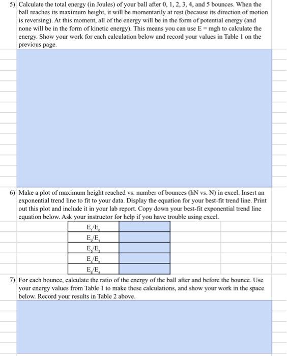Investigation A Energy Loss In A Bouncing Ball Purpose To Observe The Motion Of A Bouncing Ball And To Calculate The F 2