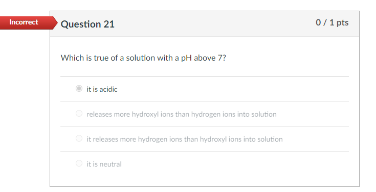 B Incorrect Incorrect Question 11 In General The Endocrine System Acts Faster Than The Nervous System When Regulating H 2