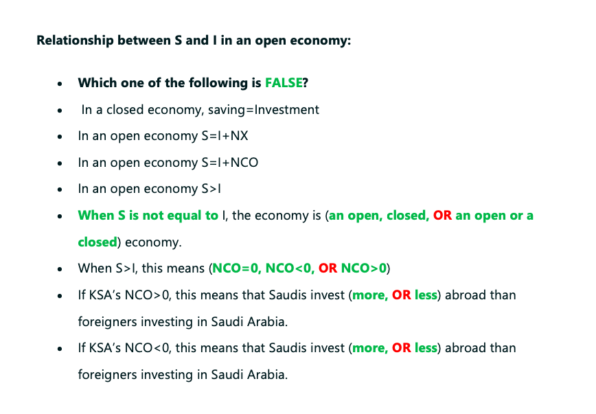 Relationship Between S And I In An Open Economy Which One Of The Following Is False In A Closed Economy Savin 1