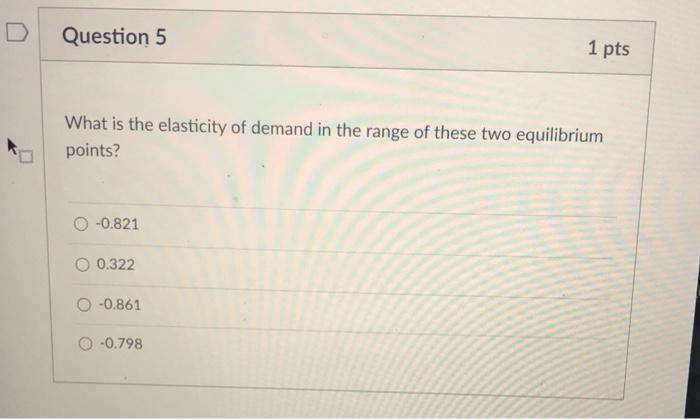 Question 3 2 Pts Consider A Product With The Following Demand And Supply Curves 2p 300 4q And P 25 Q What Is T 3
