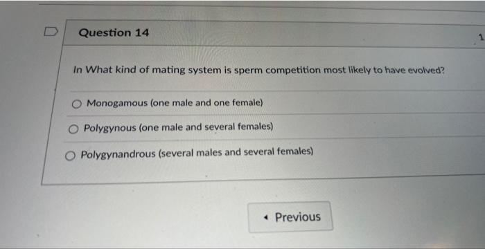 Show Instructions Question 11 Sexual Reproduction Can Speed The Spread Of Adaptations In A Population Because Males And 4