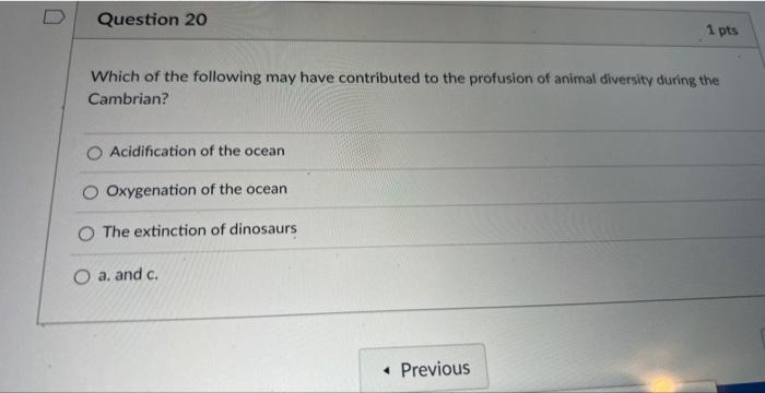 Show Instructions Question 16 Which Of The Following Examples Demonstrate Adaptive Radiation The Beaks Of The Finches I 5