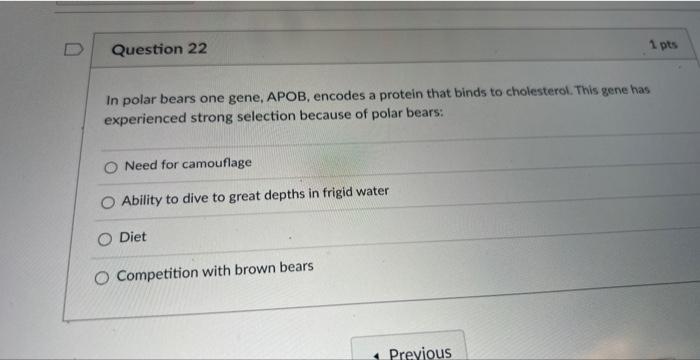 Question 21 Which Is The Most Likely Order Of Events That Could Lead To Allopatric Speciation O Geographic Separation 2