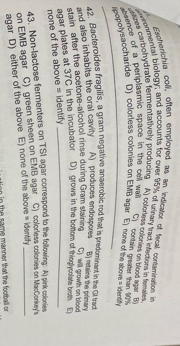Part I Select The One 1 Best Answer And Record Your Response In The Proper Hu Space On The Answer Sheet If An E Re 6