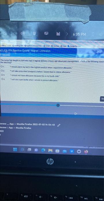 E Kom 03 04 Ob 18 E P Pranc Iclex Rn Practice Exam Manal Johnston Cakulty We Ceview App Mozilla Firefox 2022 07 02 1 1