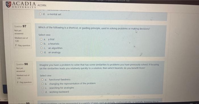 1567 19 C Sunny Question 99 Not Yet Answered Marked Out Of 1 00 P Rag Question Question 100 Not Yet Answered Marked Out 2