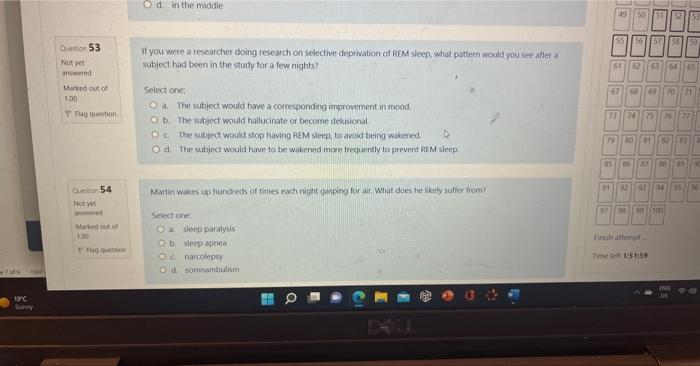 1 1567 9 C Sunny Question 59 Not Yet Answered Marked Out Of 1 00 Bag Question Question 60 Not Yet Answered Marked Out Of 4