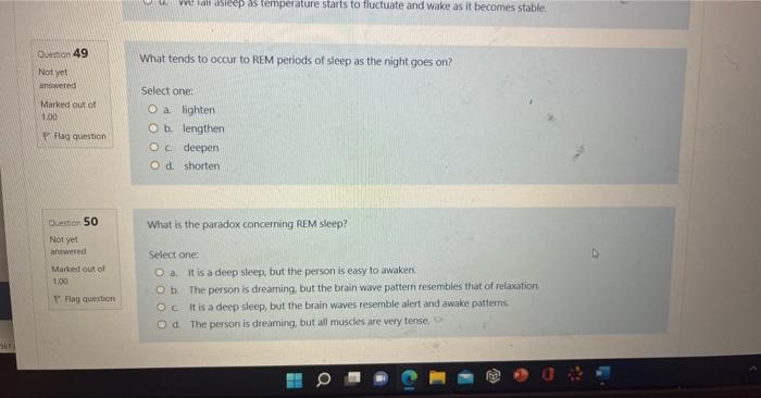Question 51 Not Yet Answered Marked Out Of 1 00 P Flag Question Question 52 Not Yet Answered Marked Out Of 1 00 Rag Que 2