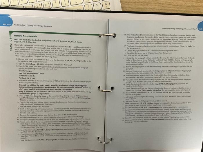 Practice Wd 1 62 Wind Module 1 Creating And Thing Document 110 All Review Assignments Data Files Needed For The Review A 1