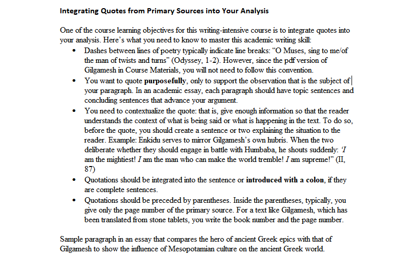 Write A Paragraph Evaluating Three Different Versions Of The Opening Lines Of Gilgamesh Read The Instructions Below Ple 1