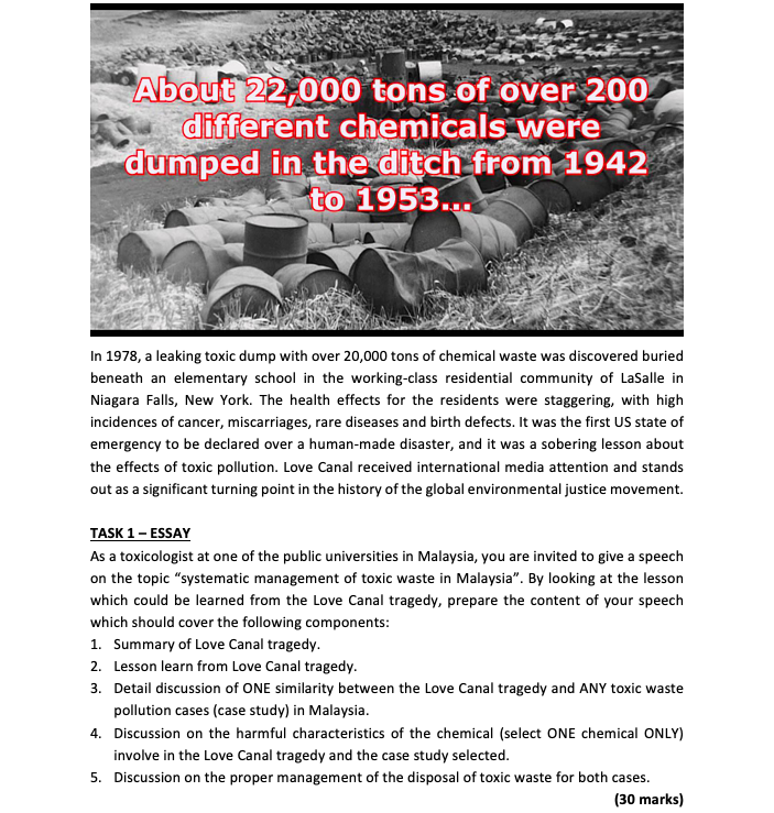 About 22 000 Tons Of Over 200 A Different Chemicals Were Dumped In The Ditch From 1942 To 1953 In 1978 A Leaking Tox 1