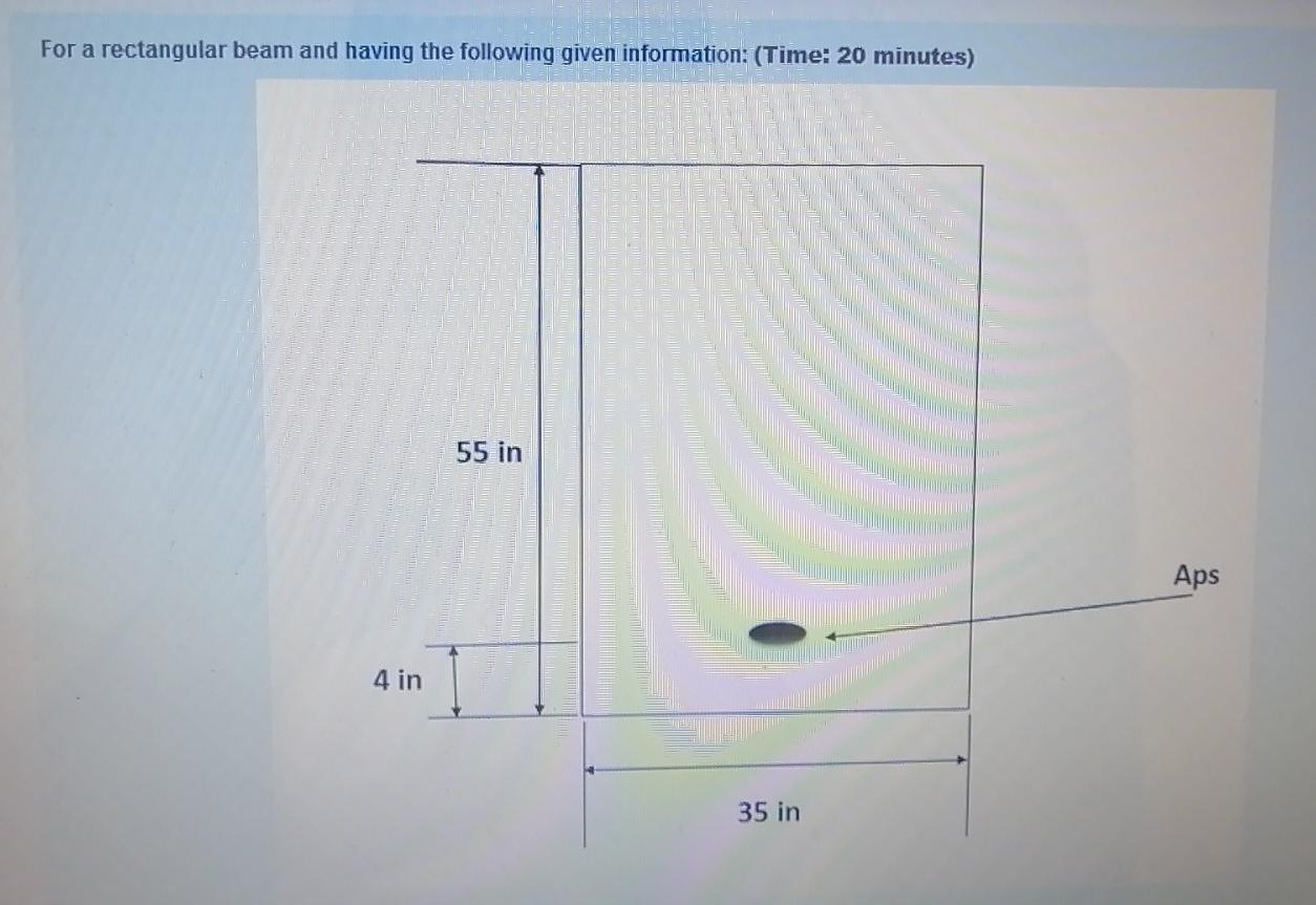 For A Rectangular Beam And Having The Following Given Information Time 20 Minutes 55 In Aps 4 In 35 In 1 Ultimate 1