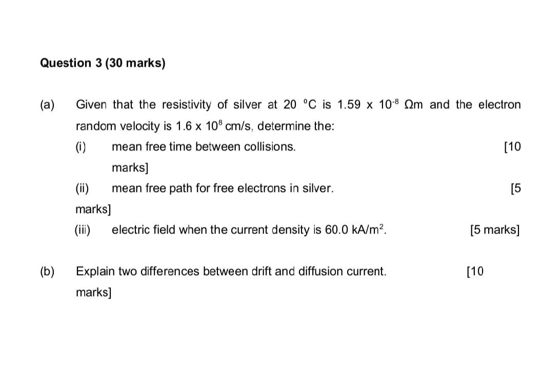 Hi Expert Please Help To Solve The Below Semiconductor Question And Write The Answer Clearly 1