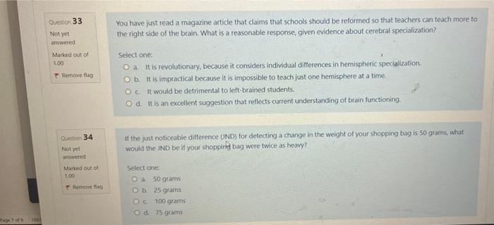 Question 40 Not Yet Answered Marked Out Of 1 00 Flag Question Jacqueline Has Gone To Get Her Eyes Checked Because She H 3