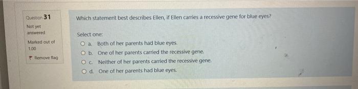 Question 40 Not Yet Answered Marked Out Of 1 00 Flag Question Jacqueline Has Gone To Get Her Eyes Checked Because She H 4