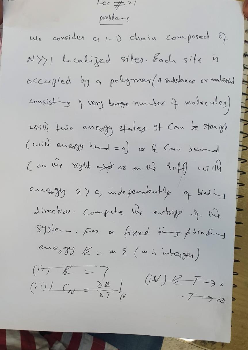 Ule Consider Inposed Of Nyi Localized Sites Each Site Is Occupied By Polymer A Substance Or Materiel Consisting Of Ver 1