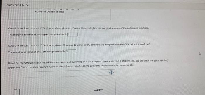 2 Calculating Marginal Revenue From A Linear Demand Curve The Blue Curve On The Following Graph Represents The Demand C 3