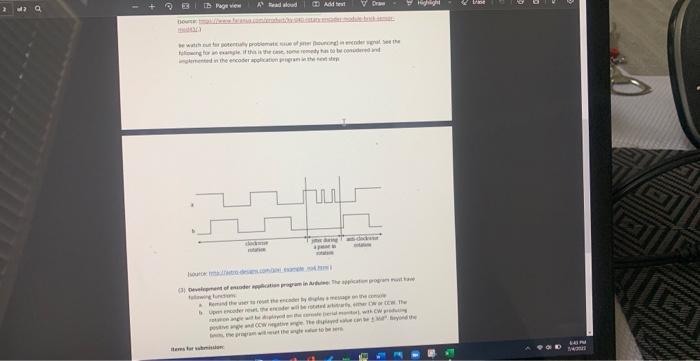Milestone 1 Incremental Rotary Encoder The Object Of This Lab Is To Explore An Incremental Rotary Encoder Through An Ard 2