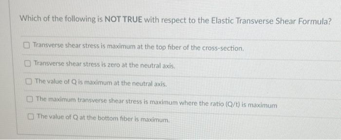 Which Of The Following About A Member Subjected To An Axial Force Is False The Normal Stress Is Maximum On The Plane De 2
