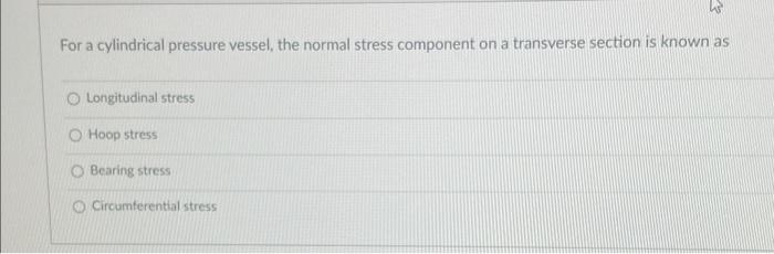 Which Of The Following About A Member Subjected To An Axial Force Is False The Normal Stress Is Maximum On The Plane De 4