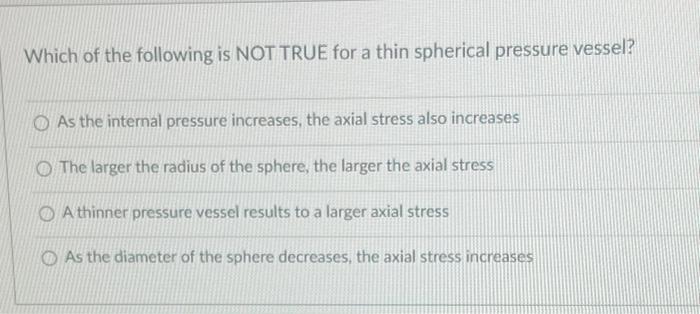 Which Of The Following About A Member Subjected To An Axial Force Is False The Normal Stress Is Maximum On The Plane De 5