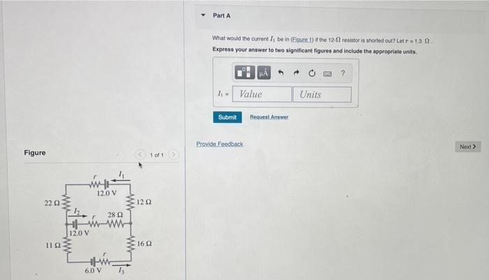 Figure 22 2 1103 12 0 V 28 2 Www 12 0 V 6 0 V 1 Of 1 1222 162 Part A What Would The Current I Be In Figure 1 If The 1