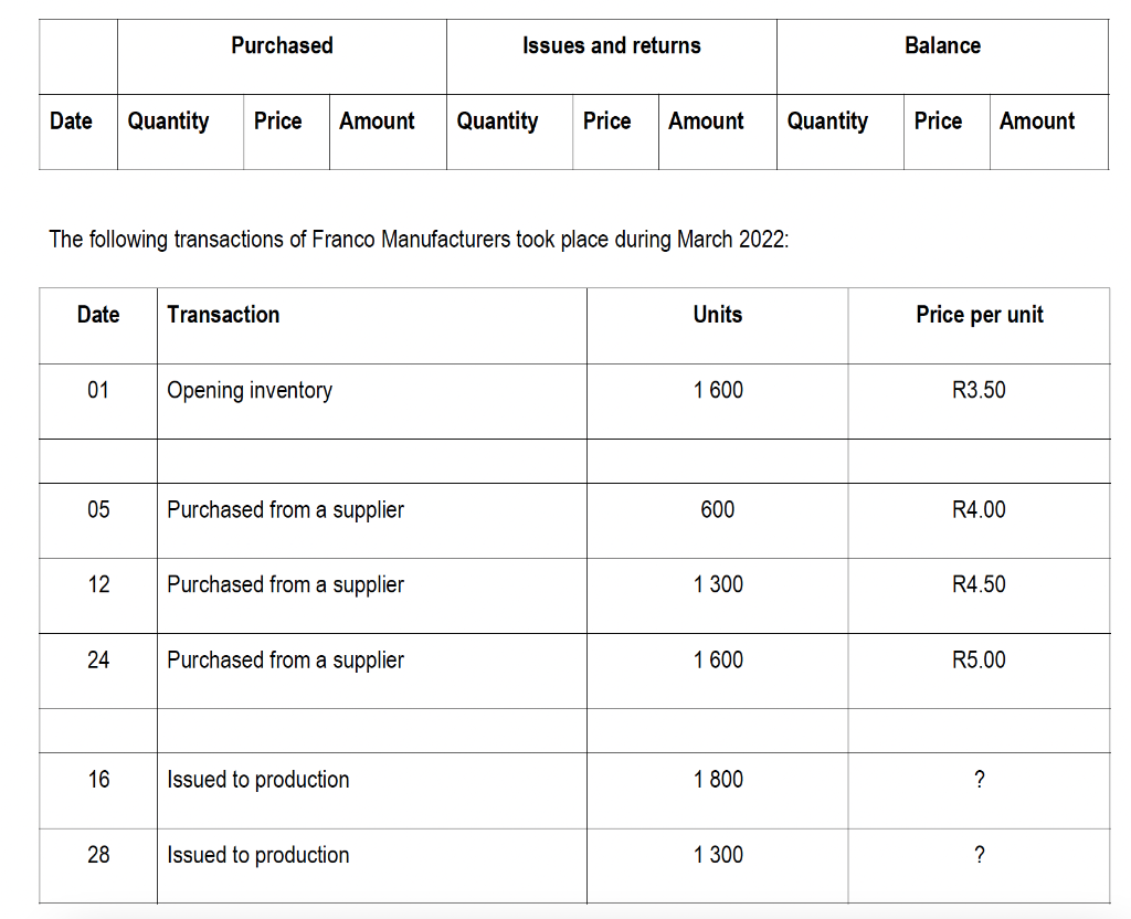 Question 1 Use The Information Provided To Answer The Questions 1 1 Calculate The Annual Economic Order Quantity From T 1