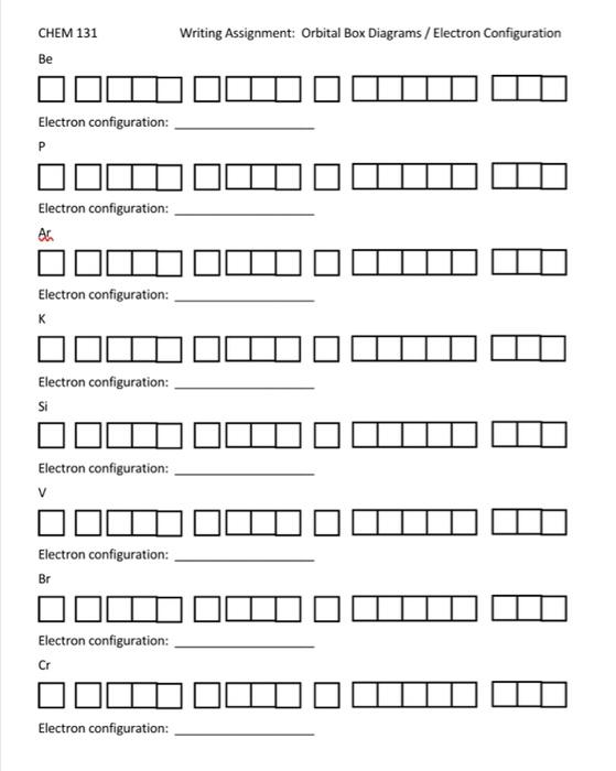 Chem 131 Be Electron Configuration P Electron Configuration A Electron Configuration K Electron Configuration Si Ele 1