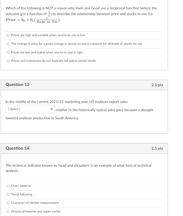 Which Of The Following Is Not A Reason Why Irwin And Good Use A Reciprocal Function Where The Outcome Y Is A Function O 1