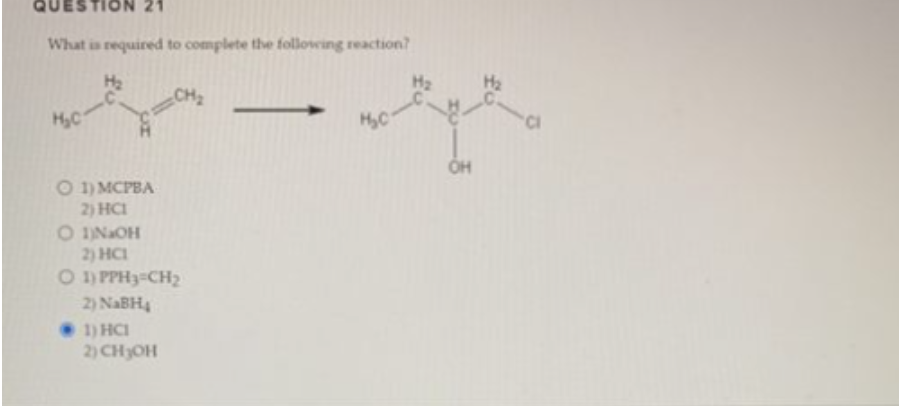 What Is Required To Complete The Following Reaction Debating Between The First And Last Options 1