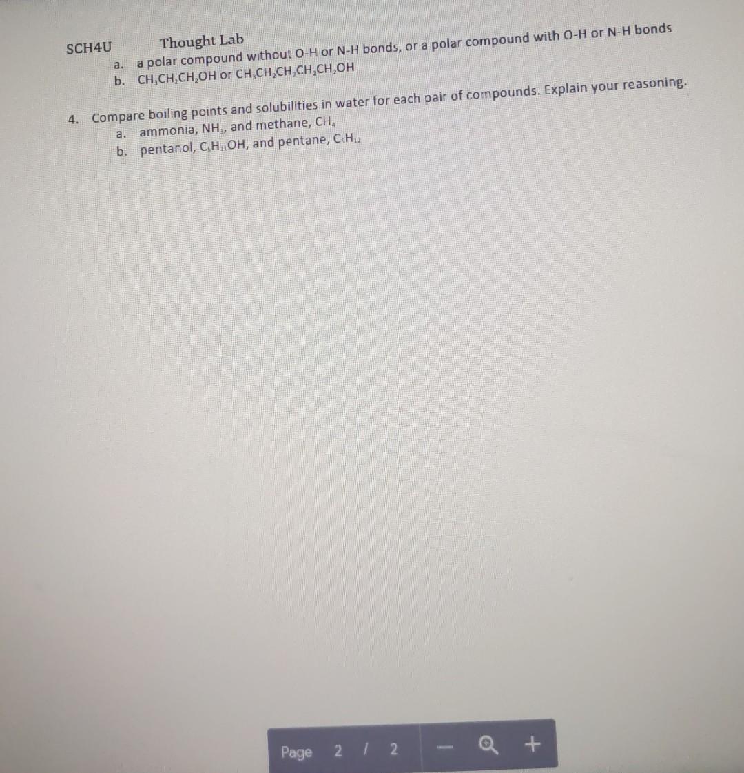 1 Draw Three Molecules Of Each Compound Below A Propane Ch Ch Ch B Heptane Ch Ch Ch Ch Ch Ch Ch C 1 Propanol C 2